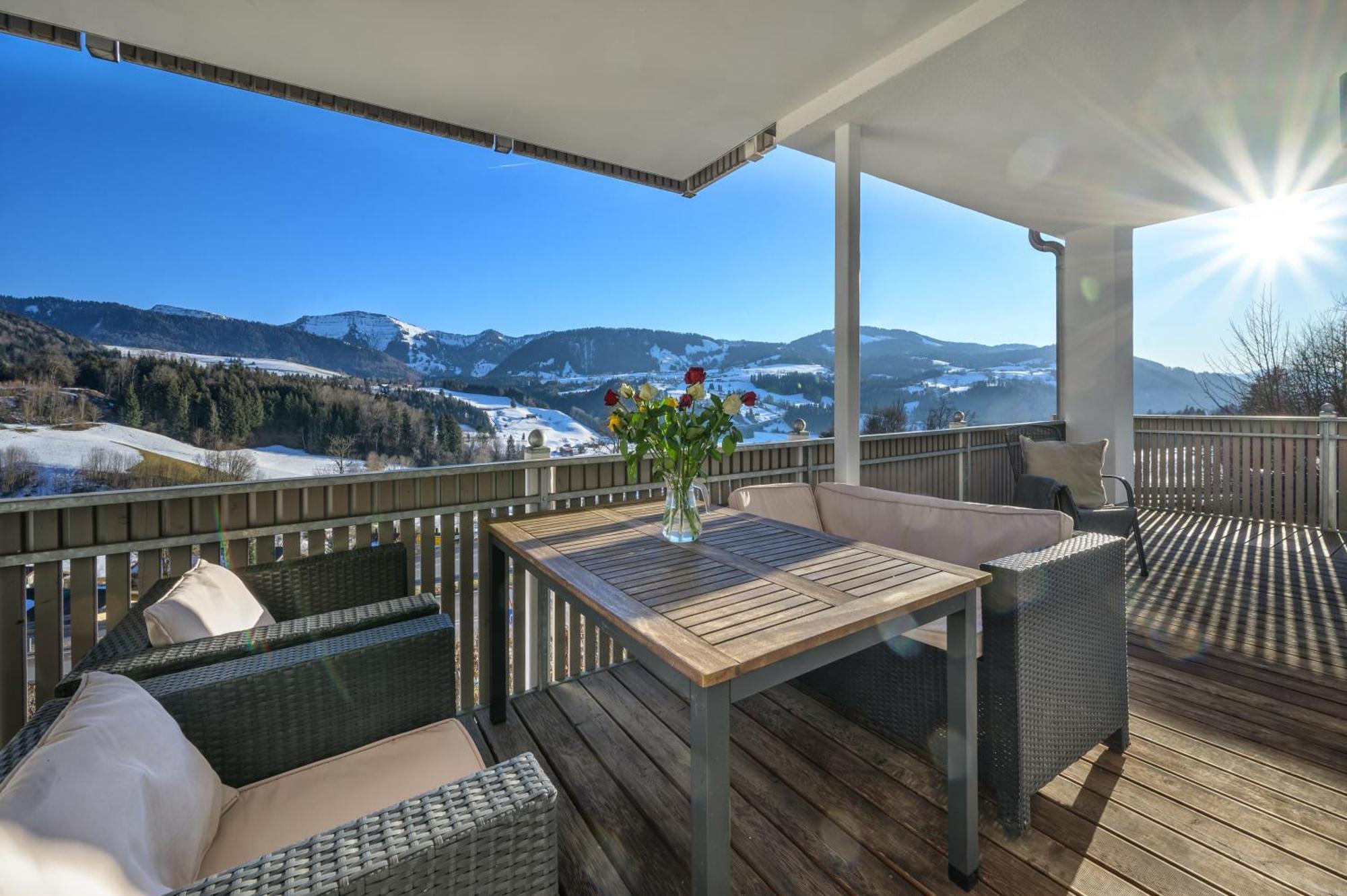 Haus "Bergblick" Ferienwohnung Hochgrat Oberstaufen Mit 2 Schlafzimmer Экстерьер фото